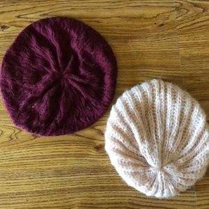 Set of two pink hats